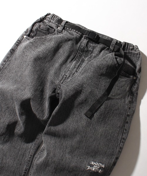 ZIP Select Thrasher デニムパンツ ブラック セール】【THRASHER/スラッシャー】ストレッチ ケミカル