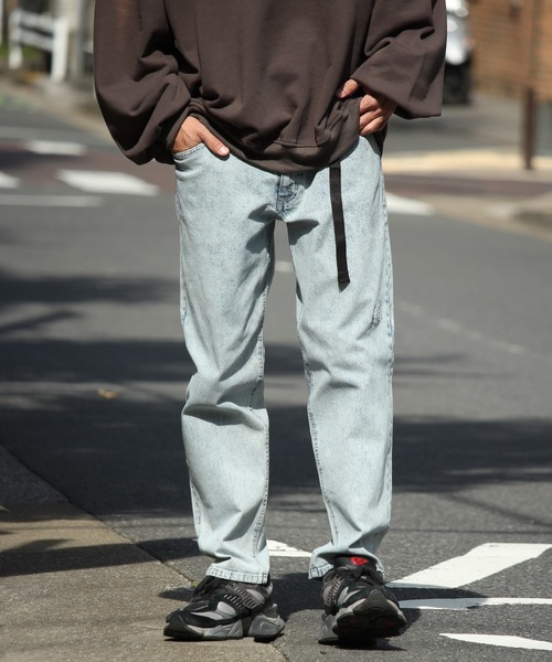 Washed Jeans Unisex バルーンパンツ ウォッシュド 取外し可能 セール】【THRASHER/スラッシャー】ストレッチ ケミカル