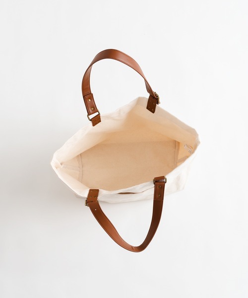 ONCILY（オンシェリー）の「CANVAS TOTE BAG / キャンバストートバッグ（トートバッグ・メンズ・アイボリー・FREE）」の6枚目の写真