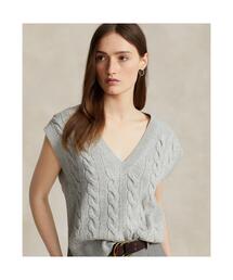 美品✨ ラルフローレン カシミヤ混ケーブルＶネックベスト 24-25FW 美品✨ ラルフローレン カシミヤ混ケーブルVネックベスト 24