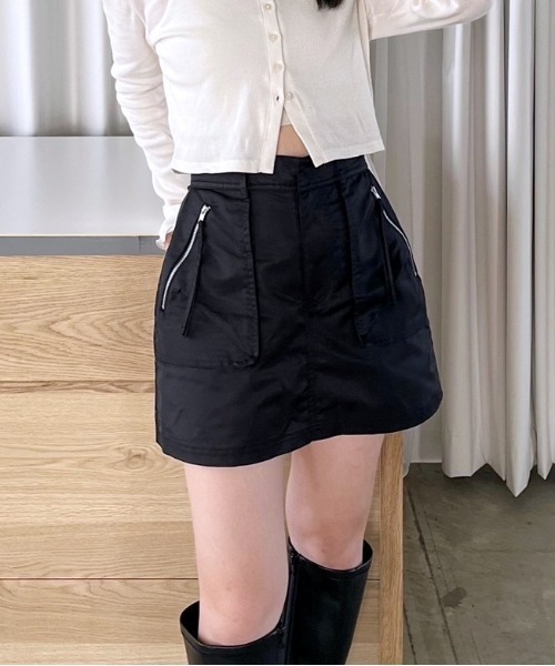 Heather（ヘザー）の「フロントZIPミニスカート 973811