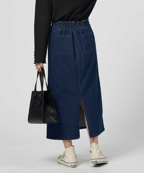 Right-on(ライトオン)の「【HONEYSUCKLE ROSE】ストレッチデニムタイトスカート(デニムスカート・レディース・ダークインディゴブルー・M/L)」の5枚目の写真