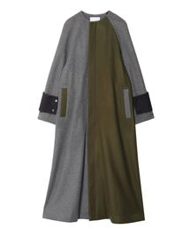 UN3D. | ノーカラーマキシウールコート(その他アウター)