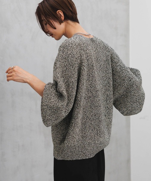 LEPSIM（レプシィム）の「7ゲージメランジプルオーバー　971243（ニット/セーター・レディース・グリーン/ブラック/イエロー・FREE）」の5枚目の写真