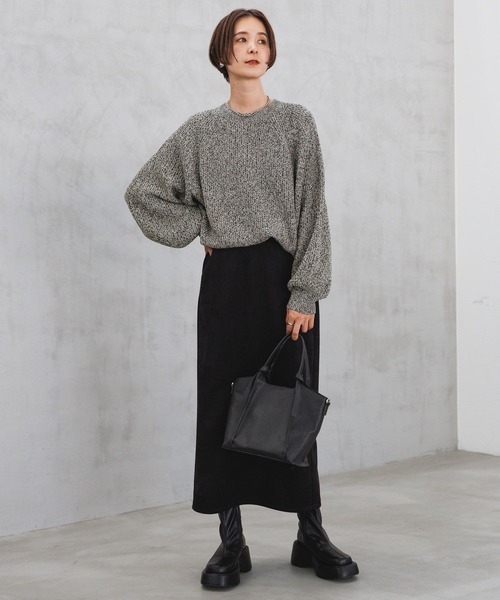 LEPSIM（レプシィム）の「7ゲージメランジプルオーバー　971243（ニット/セーター・レディース・グリーン/ブラック/イエロー・FREE）」の7枚目の写真