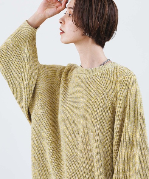 LEPSIM（レプシィム）の「7ゲージメランジプルオーバー　971243（ニット/セーター・レディース・グリーン/ブラック/イエロー・FREE）」の14枚目の写真