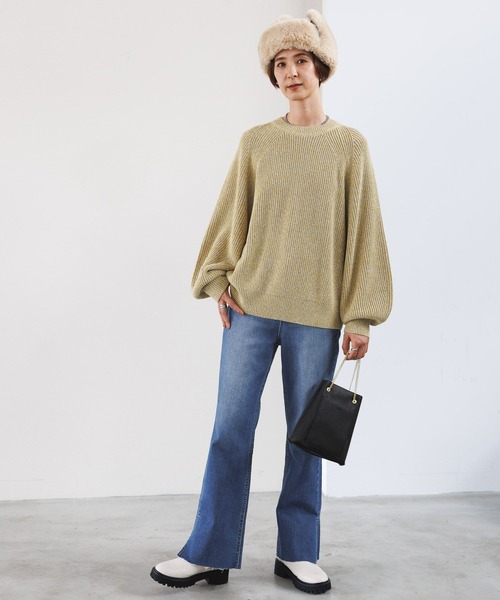 LEPSIM（レプシィム）の「7ゲージメランジプルオーバー　971243（ニット/セーター・レディース・グリーン/ブラック/イエロー・FREE）」の16枚目の写真