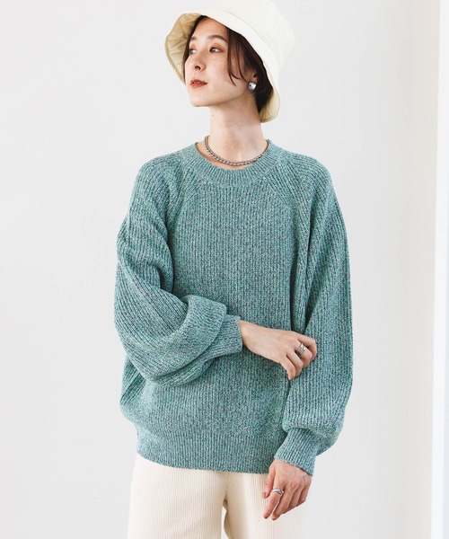 LEPSIM（レプシィム）の「7ゲージメランジプルオーバー　971243（ニット/セーター・レディース・グリーン/ブラック/イエロー・FREE）」の18枚目の写真