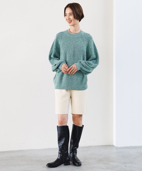 LEPSIM（レプシィム）の「7ゲージメランジプルオーバー　971243（ニット/セーター・レディース・グリーン/ブラック/イエロー・FREE）」の19枚目の写真