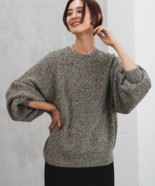 LEPSIM（レプシィム）の「7ゲージメランジプルオーバー　971243（ニット/セーター・レディース・グリーン/ブラック/イエロー・FREE）」の4枚目の写真