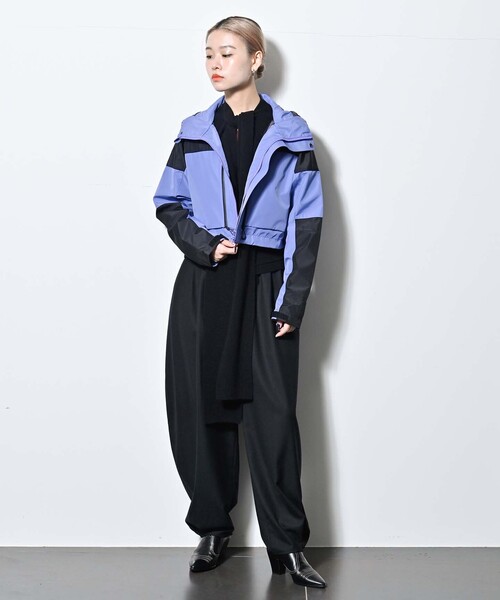 CITYSHOP(シティーショップ)の「VOLUME WOOL パンツ(スラックス・レディース・ブラック/グレー・36/38)」の4枚目の写真