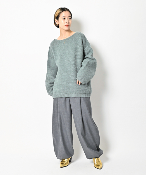 CITYSHOP(シティーショップ)の「VOLUME WOOL パンツ(スラックス・レディース・ブラック/グレー・36/38)」の22枚目の写真