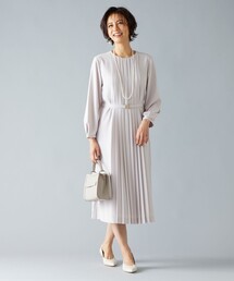 【洗える】ライトサテン ワンピース