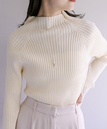 mystic | サイドスリットハイネックリブニット(ニット/セーター)