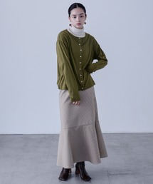 Fashion Letter | 【M-5L】パールボタンクルーネックカーデ(カーディガン/ボレロ)