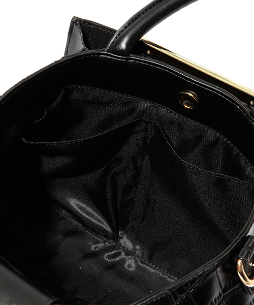 Demi-Luxe BEAMS（デミルクス ビームス）の「Demi-Luxe BEAMS / サイド 型押し 2WAY トートバッグ（トートバッグ・レディース・ブラック・ONE SIZE）」の8枚目の写真