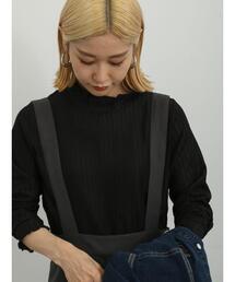 Samansa Mos2 blue | ハイネックシアーロンT(Tシャツ/カットソー)