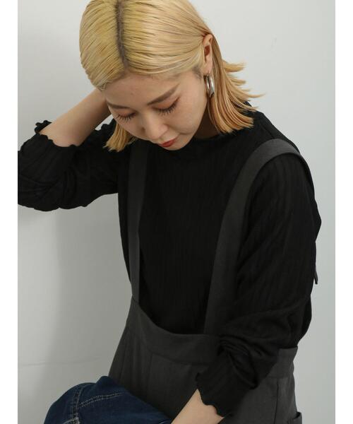 Samansa Mos2 blue(サマンサモスモスブルー)の「ハイネックシアーロンT(Tシャツ/カットソー・レディース・ブラック/キナリ/イエロー・F)」の5枚目の写真