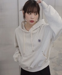 A'GEM/9 × .kom『muah muah/ムーアムーア』ONE POINT REGULAR HOODIE/ワンポイント レギュラー プルオーバーパーカー