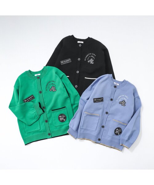 algy（アルジー）の「ALGY10th　ニットカーデ（カーディガン/ボレロ・キッズ・サックスブルー/ブラック/グリーン・XX-SMALL/MEDIUM/SMALL/X-SMALL）」の8枚目の写真