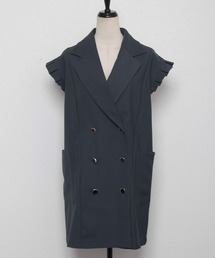 ANOTHER S | プリーツフレンチ袖ダブルテーラードベストジレ(スーツベスト)