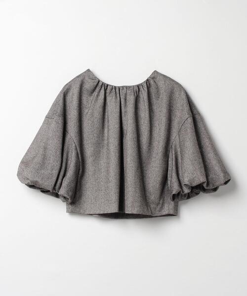 LANVIN en Bleu(ランバンオンブルー)の「バルーンスリーブショートブラウス(シャツ/ブラウス・レディース・ブラック/チャコールグレー・38)」の7枚目の写真