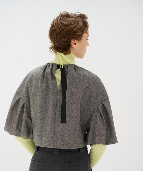 LANVIN en Bleu(ランバンオンブルー)の「バルーンスリーブショートブラウス(シャツ/ブラウス・レディース・ブラック/チャコールグレー・38)」の8枚目の写真
