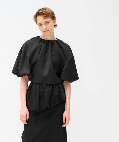 LANVIN en Bleu(ランバンオンブルー)の「バルーンスリーブショートブラウス(シャツ/ブラウス・レディース・ブラック/チャコールグレー・38)」の12枚目の写真