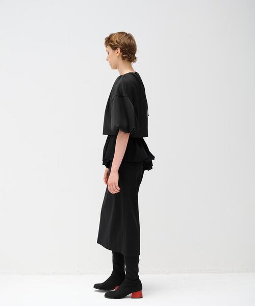 LANVIN en Bleu(ランバンオンブルー)の「バルーンスリーブショートブラウス(シャツ/ブラウス・レディース・ブラック/チャコールグレー・38)」の14枚目の写真