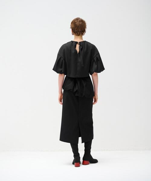 LANVIN en Bleu(ランバンオンブルー)の「バルーンスリーブショートブラウス(シャツ/ブラウス・レディース・ブラック/チャコールグレー・38)」の15枚目の写真