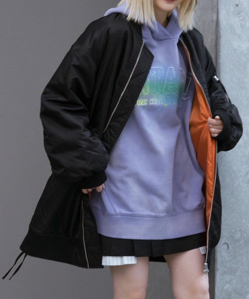 PAGEBOY（ページボーイ）の「ロングMA-1（MA-1・レディース・ブラック/カーキ・FREE）」の5枚目の写真