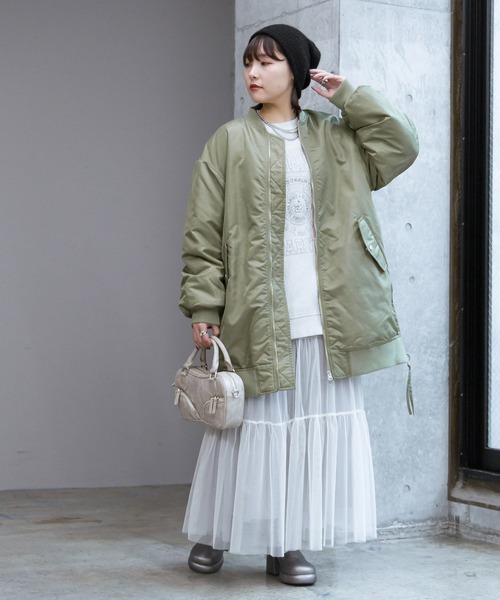 PAGEBOY（ページボーイ）の「ロングMA-1（MA-1・レディース・ブラック/カーキ・FREE）」の16枚目の写真