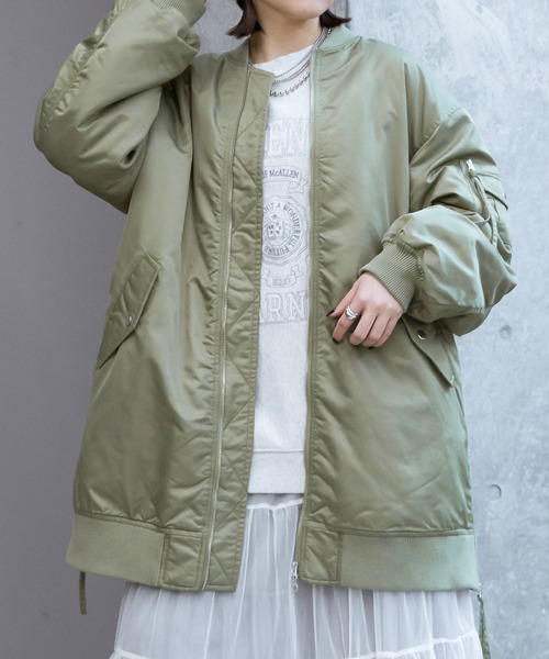 PAGEBOY（ページボーイ）の「ロングMA-1（MA-1・レディース・ブラック/カーキ・FREE）」の14枚目の写真