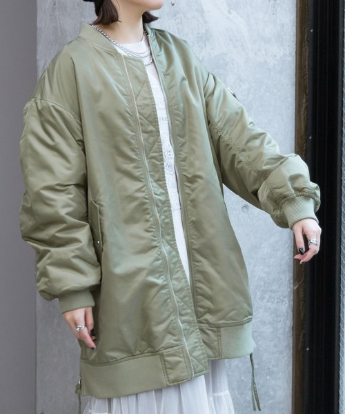 PAGEBOY（ページボーイ）の「ロングMA-1（MA-1・レディース・ブラック/カーキ・FREE）」の15枚目の写真