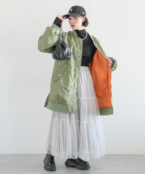 PAGEBOY（ページボーイ）の「ロングMA-1（MA-1・レディース・ブラック/カーキ・FREE）」の22枚目の写真