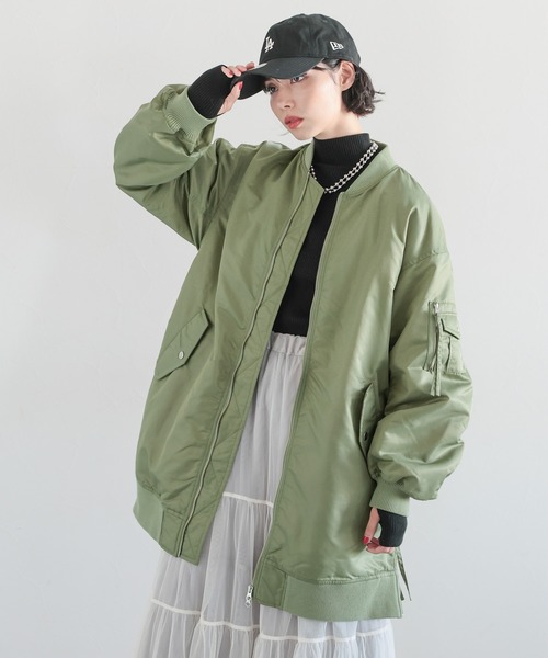 PAGEBOY（ページボーイ）の「ロングMA-1（MA-1・レディース・ブラック/カーキ・FREE）」の18枚目の写真