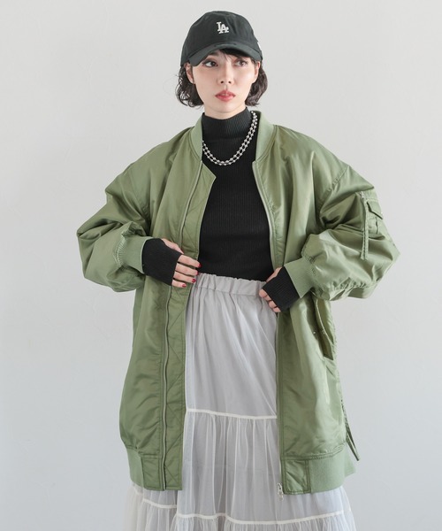 PAGEBOY（ページボーイ）の「ロングMA-1（MA-1・レディース・ブラック/カーキ・FREE）」の20枚目の写真