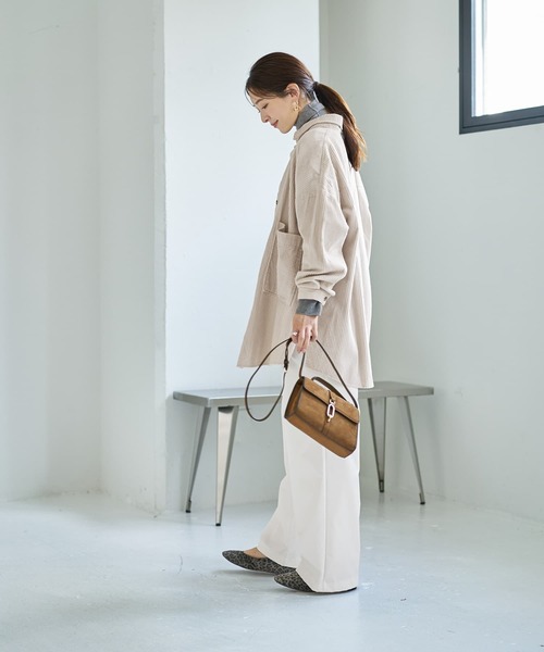 STYLE DELI（スタイルデリ）の「【LUXE】コーデュロイシャツジャケット（その他アウター・レディース・ダークグレー/モカ/ホワイト系その他・FREE）」の6枚目の写真