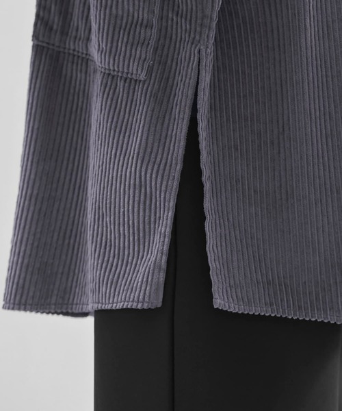 STYLE DELI（スタイルデリ）の「【LUXE】コーデュロイシャツジャケット（その他アウター・レディース・ダークグレー/モカ/ホワイト系その他・FREE）」の21枚目の写真