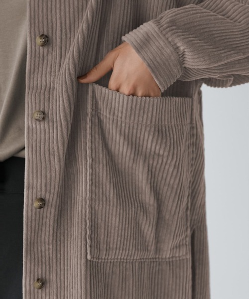 STYLE DELI(スタイルデリ)の「【LUXE】コーデュロイシャツジャケット(その他アウター・レディース・ダークグレー/モカ/ホワイト系その他・FREE)」の8枚目の写真