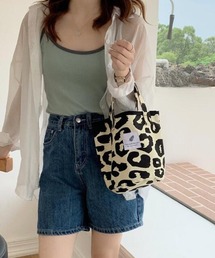 【float】ヒョウ柄 ミニトートバッグ/ハンドバッグ