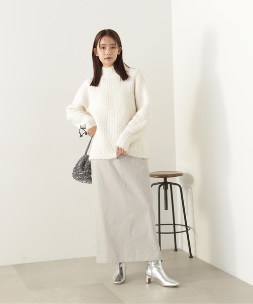 N.(N. Natural Beauty Basic)(エヌエヌナチュラルビューティーベーシック)の「【S Size Line】◆グリッタープリントロングスカート(スカート・レディース・グレー/クリーム・MEDIUM/SMALL)」の5枚目の写真