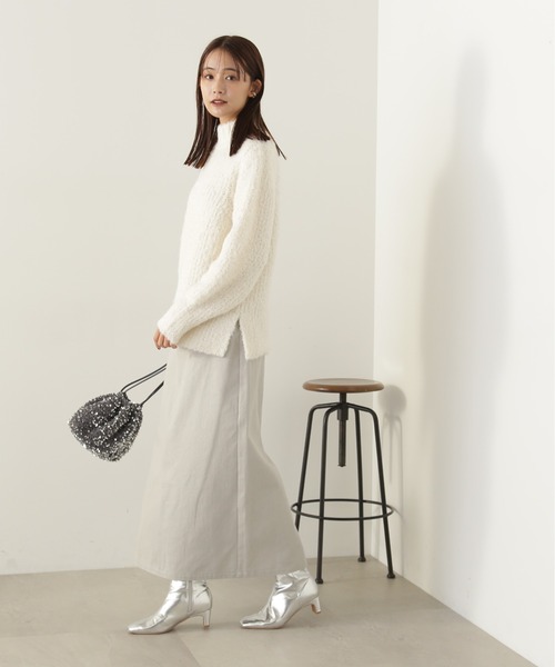 N.(N. Natural Beauty Basic)(エヌエヌナチュラルビューティーベーシック)の「【S Size Line】◆グリッタープリントロングスカート(スカート・レディース・グレー/クリーム・MEDIUM/SMALL)」の6枚目の写真