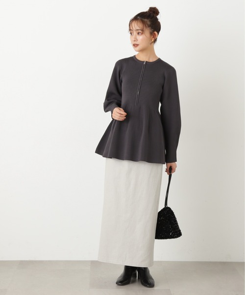 N.(N. Natural Beauty Basic)(エヌエヌナチュラルビューティーベーシック)の「【S Size Line】◆グリッタープリントロングスカート(スカート・レディース・グレー/クリーム・MEDIUM/SMALL)」の10枚目の写真