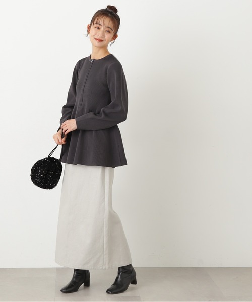 N.(N. Natural Beauty Basic)(エヌエヌナチュラルビューティーベーシック)の「【S Size Line】◆グリッタープリントロングスカート(スカート・レディース・グレー/クリーム・MEDIUM/SMALL)」の11枚目の写真