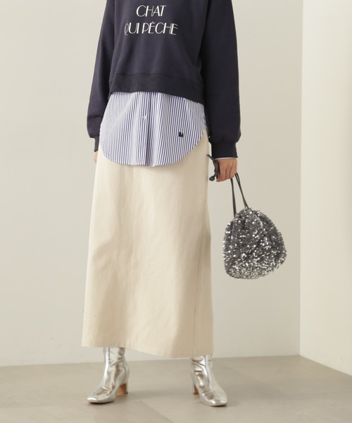 N.(N. Natural Beauty Basic)(エヌエヌナチュラルビューティーベーシック)の「【S Size Line】◆グリッタープリントロングスカート(スカート・レディース・グレー/クリーム・MEDIUM/SMALL)」の13枚目の写真