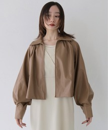 CLEIO | 【CLEIO】フェイクレザーフレアブルゾン/FAUX LEATHER FLARE BLOUSON/942-11615(ブルゾン)