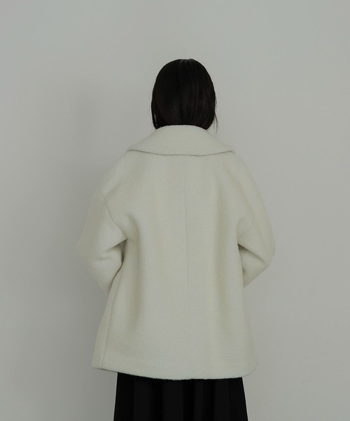 DRESSLAVE(ドレスレイブ)の「B7 / poodle bonding coat(プードルボンディングコート)(ピーコート・レディース・ブラック/ホワイト/チャコールグレー・38)」の13枚目の写真