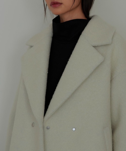 DRESSLAVE(ドレスレイブ)の「B7 / poodle bonding coat(プードルボンディングコート)(ピーコート・レディース・ブラック/ホワイト/チャコールグレー・38)」の11枚目の写真