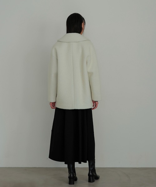DRESSLAVE(ドレスレイブ)の「B7 / poodle bonding coat(プードルボンディングコート)(ピーコート・レディース・ブラック/ホワイト/チャコールグレー・38)」の17枚目の写真